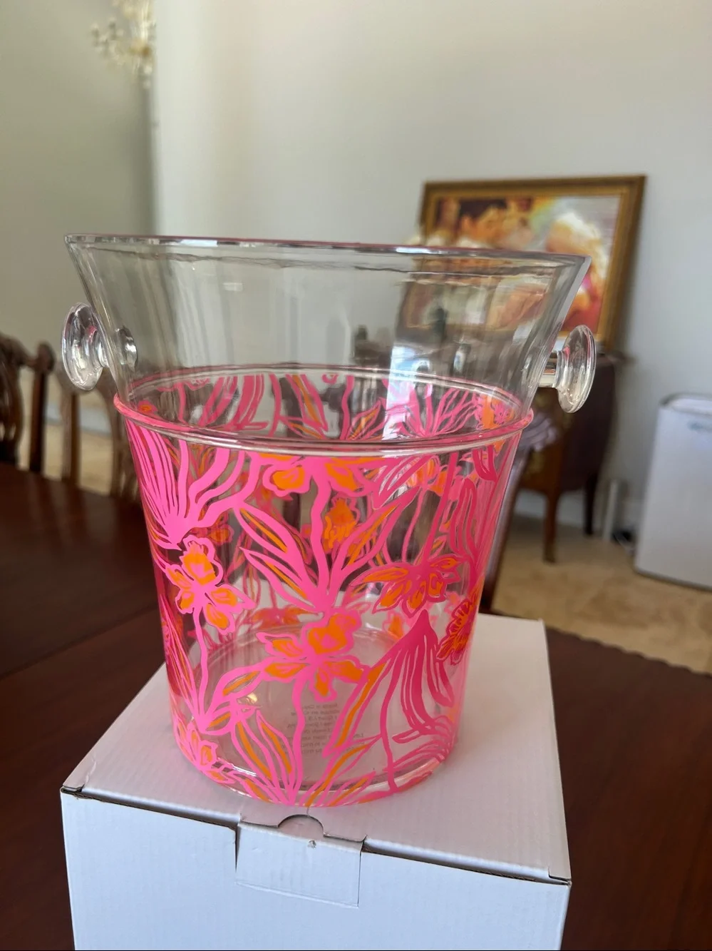 Lilly Pulitzer Lovely Long Stems Bottle Chiller Ice Bucket NIB GWP